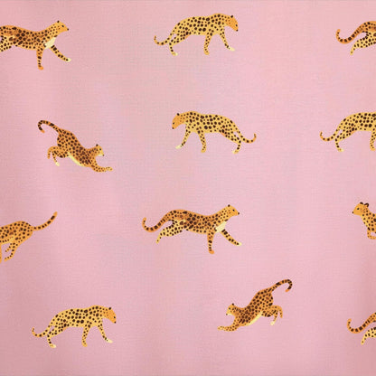 Mindsoft Leopard Shower Curtain for Bathroom 72 x 72 Inch Pink Tropical Animal Print Cotton Curtain with 12 Metal Hooks Waterproof Bathroom Decoration for Home Cheetah Trendy Style Bath Accessories