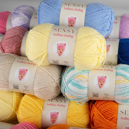 Sensy Softee Baby Yarn, 3.5 oz, 275 Yards, Gauge 3 Light (Salmon)