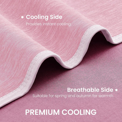 Topcee Cooling Blanket for Night Sweats Absorbs Heat to Keep Adults, Children Cool on Warm Nights, Q-Max 0.5 Cooling Blankets for Hot Sleepers, Ultra-Cool Lightweight Sofa Throw Blanket (50"x70")