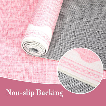 Scalloped Round Rug 4ft, Small Area Rugs Solid Pink Rug for Bedroom Girls, Washable Rugs for Living Room, Non Slip Scalloped Round Bath Mat, Soft Dorm Nursery Carpet for Bedside