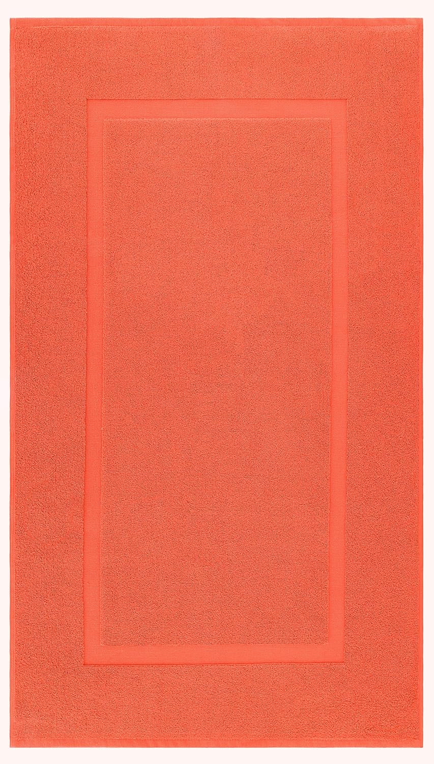 100% Cotton Bath Mats for Bathroom Floor Set of 2 Pack, 20x34 Soft Absorbent Washable Quick Dry Tub Bathmat, Coral