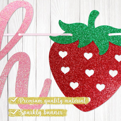 GXSOVSO She is Fresh off the Market Banner, Fruit Bridal Shower Banner, Market Farmers Bachelorette Party Decorations, Engagement Party Decorations (Pink)