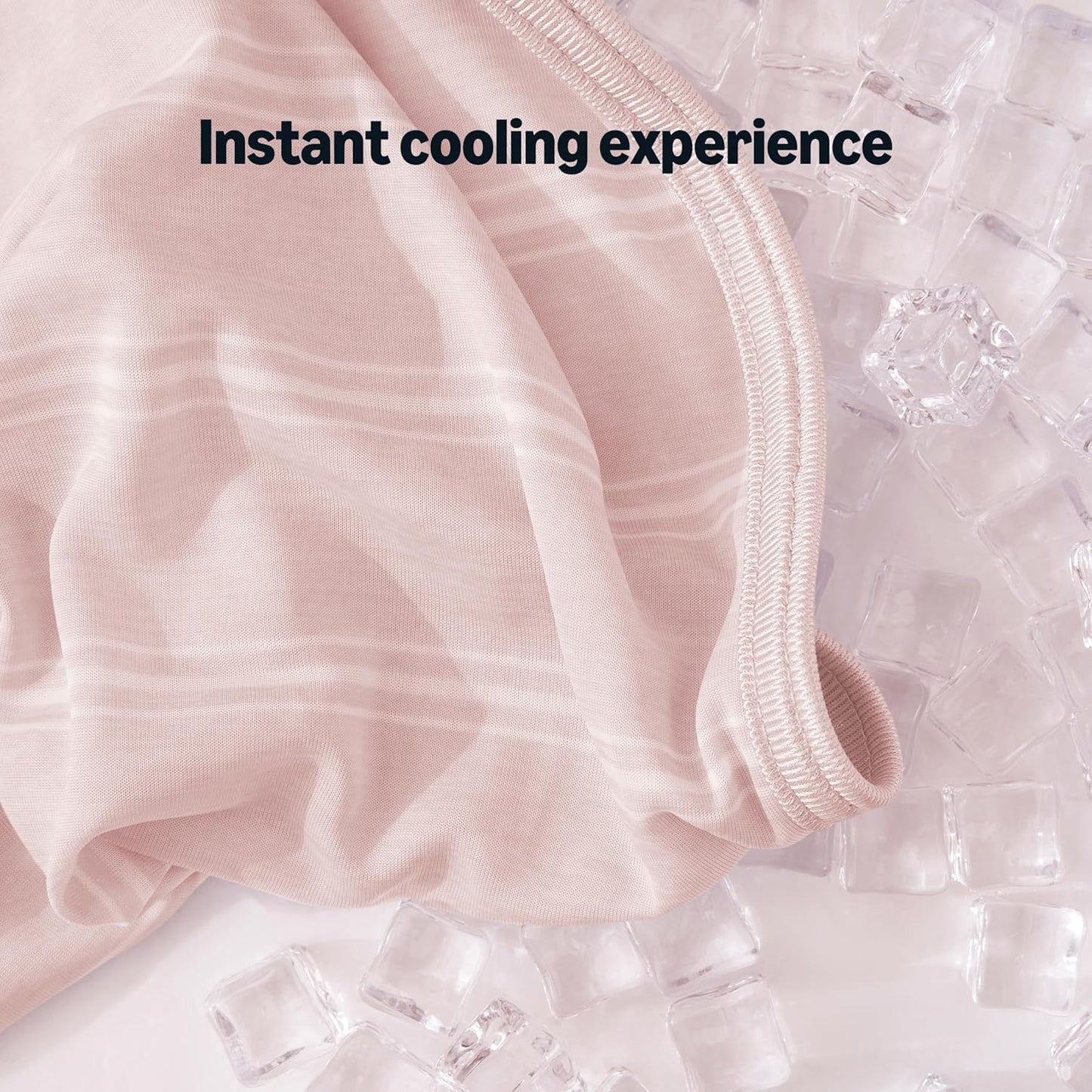Amazon Basics Striped Cooling Blanket for Hot Sleepers, Reversible Lightweight Thin Throw Blanket for Bed, Couch and Sofa, Throw (50" x 70"), Pink Striped