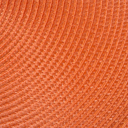 DII Classic Woven Tabletop Collection, Indoor/Outdoor Placemat Set, Round, 15" Diameter, Orange, 6 Piece