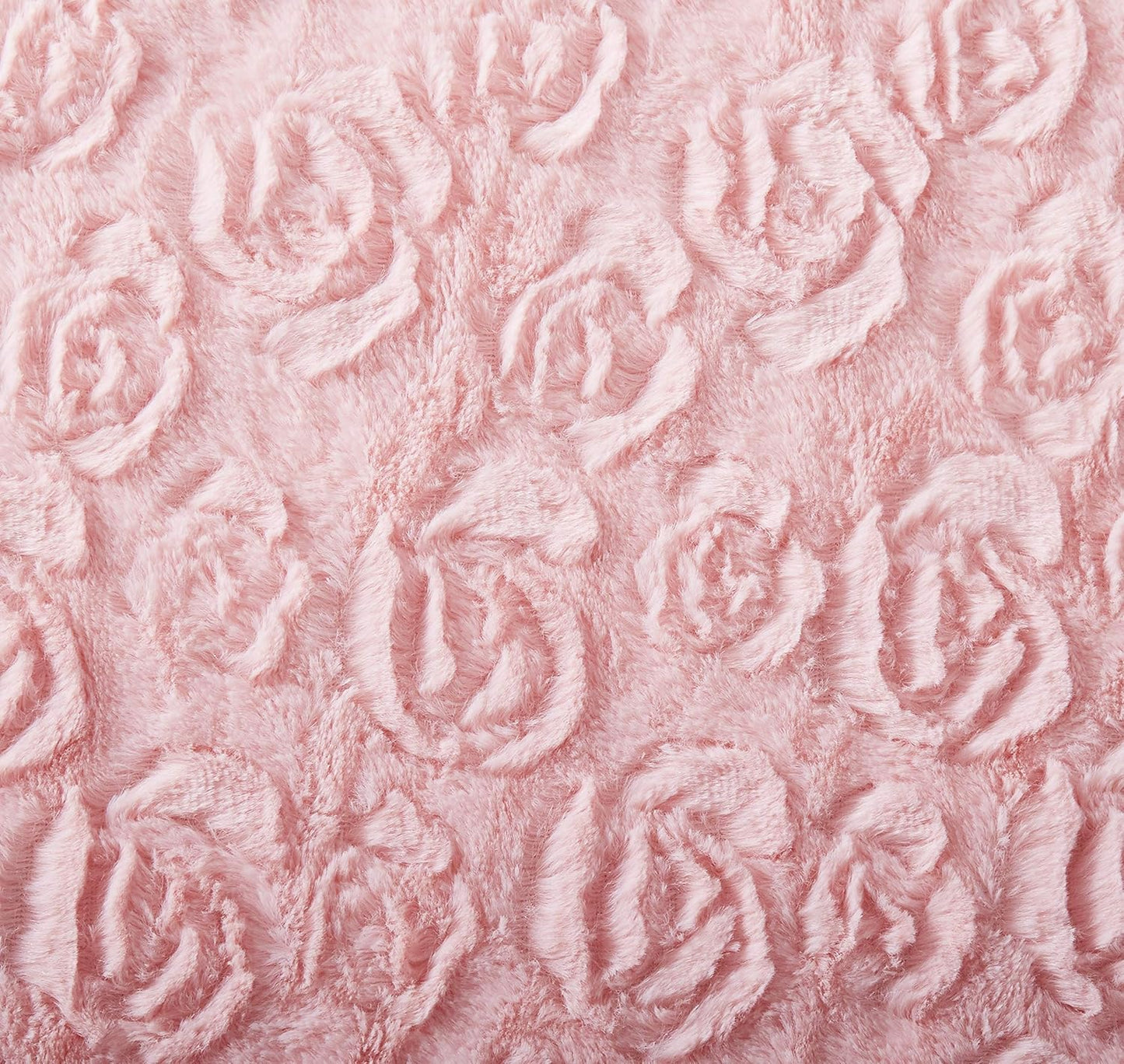 DaDa Bedding Soft Pink Faux Fur Throw Pillow Cover - Fluffy Luxury Blushing Rosey Pastel Cherry Blossom - Decorative Cushion Cases Super Soft Warm Plush - 18” x 18” - 1-Piece
