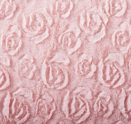 DaDa Bedding Soft Pink Faux Fur Throw Pillow Cover - Fluffy Luxury Blushing Rosey Pastel Cherry Blossom - Decorative Cushion Cases Super Soft Warm Plush - 18” x 18” - 1-Piece