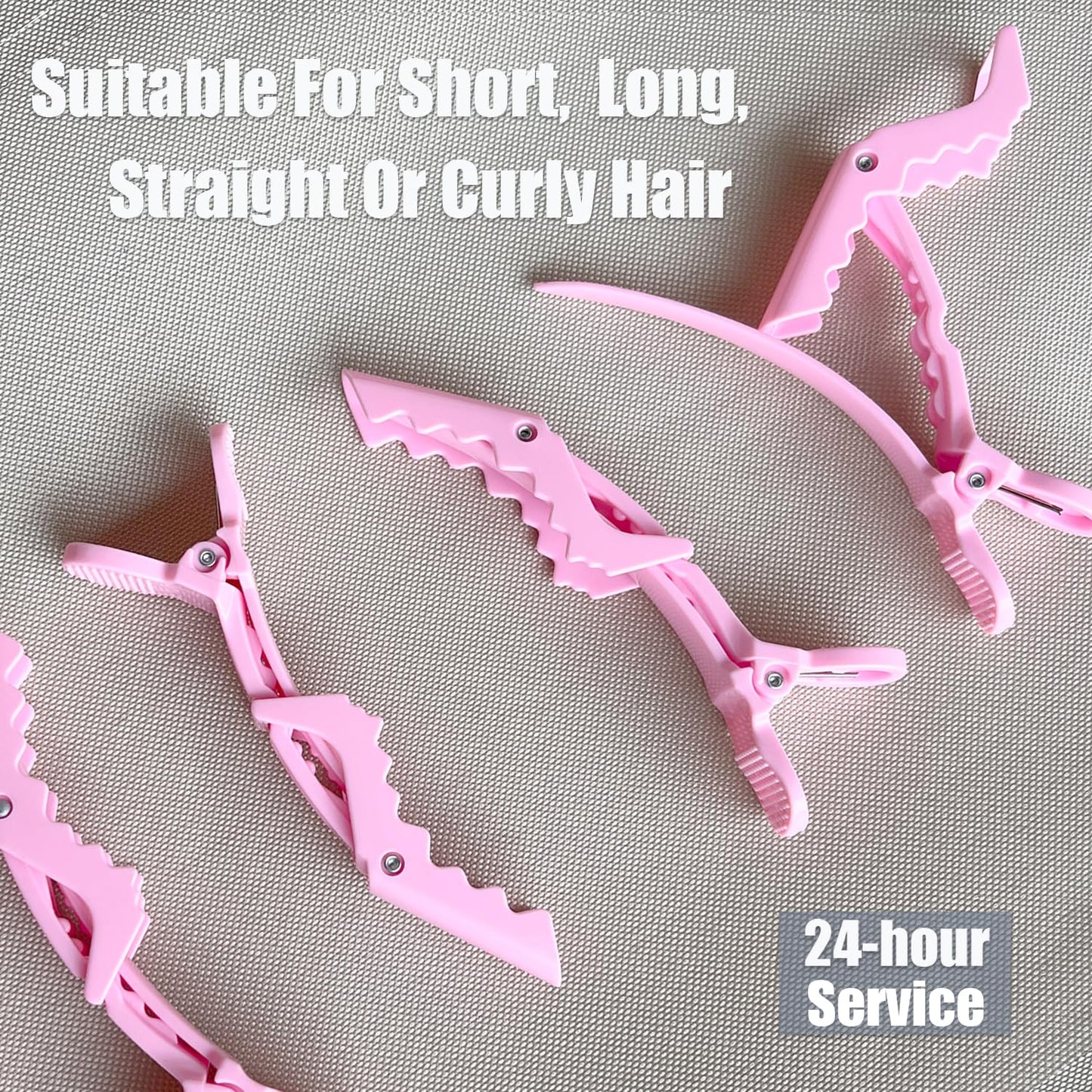 30 Pcs Alligator Hair Clip for Styling Sectioning - Salon Hair Clip for Thick Hair, Plastic Hair Styling Clip with Wide Teeth & Double-Hinged Design (Pink)