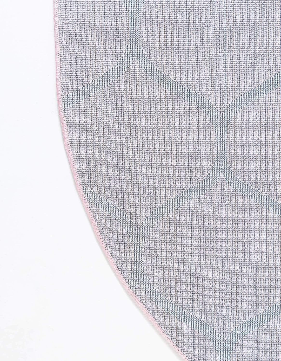 Unique Loom Trellis Frieze Collection Area Rug - Rounded (4' x 6' Oval, Light Pink/ Ivory)