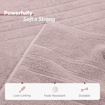 Martex 6-Piece Towel Set – Ultimate Performance – 100% Cotton – 2 Bath Towels – 2 Hand Towels – 2 Wash Cloths – Versatile – Low-Linting – Supersoft & Absorbent Bathroom Set – Easy Care – Crystal Pink