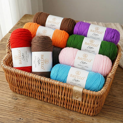 Soft Peach Pink Yarn 1008 Yards - 3 Pack Acrylic Yarn of 200g/7.5oz - 4 Medium (Worsted) - Crocheting, Knitting, Amigurumi, Craft