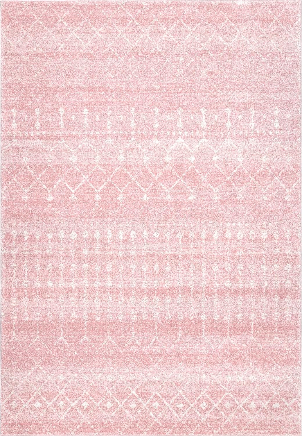 nuLOOM 2x3 Moroccan Blythe Area Rug, Pink, Faded Bohemian Design, Stain Resistant, For Bedroom, Dining Room, Living Room, Hallway, Office, Kitchen, Entryway