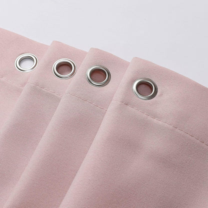 OVZME Zora 84 Inch Shower Curtain Set with 12 Plastic Hooks, Plain Fabric Shower Curtain for Bathroom - Extra Long Shower Curtain, Water Resistance, Machine Washable Soft Cloth, 72WX84L, Blush Pink