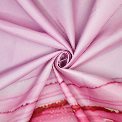 KAIRA Pink Marble Pattern Shower Curtain, 72" W x 72" L, Waterproof and Durable Polyester Fabric, Easy to Clean, Modern Aesthetic Ink Texture Shower Curtain Set with Hooks
