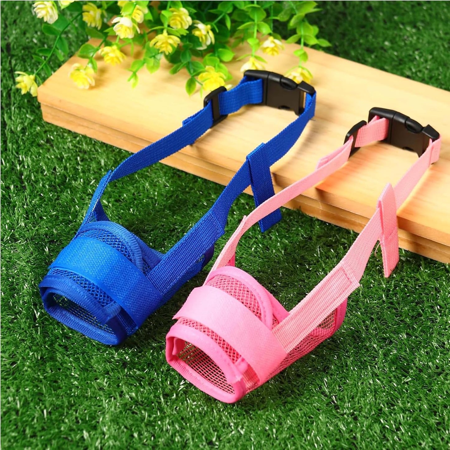 Dog Muzzle,Soft Mesh Dog Muzzles Dogs, Breathable Adjustable Loop Pets Muzzle to Prevent Biting Barking and Chewing, Ideal for Training, Grooming & Daily Use (Pink, 2#M)