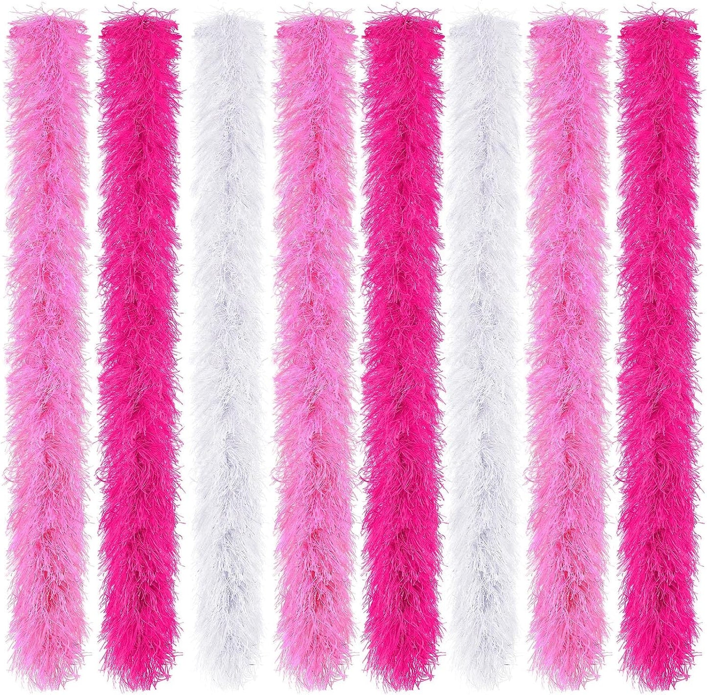 Jexine Feather Boas Bulk Artificial Fluffy Boas Decor for Wedding Costume Dress Tea Party Supplies