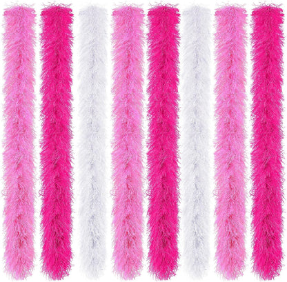 Jexine Feather Boas Bulk Artificial Fluffy Boas Decor for Wedding Costume Dress Tea Party Supplies