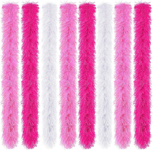 Jexine Feather Boas Bulk Artificial Fluffy Boas Decor for Wedding Costume Dress Tea Party Supplies