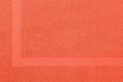 100% Cotton Bath Mats for Bathroom Floor Set of 2 Pack, 20x34 Soft Absorbent Washable Quick Dry Tub Bathmat, Coral