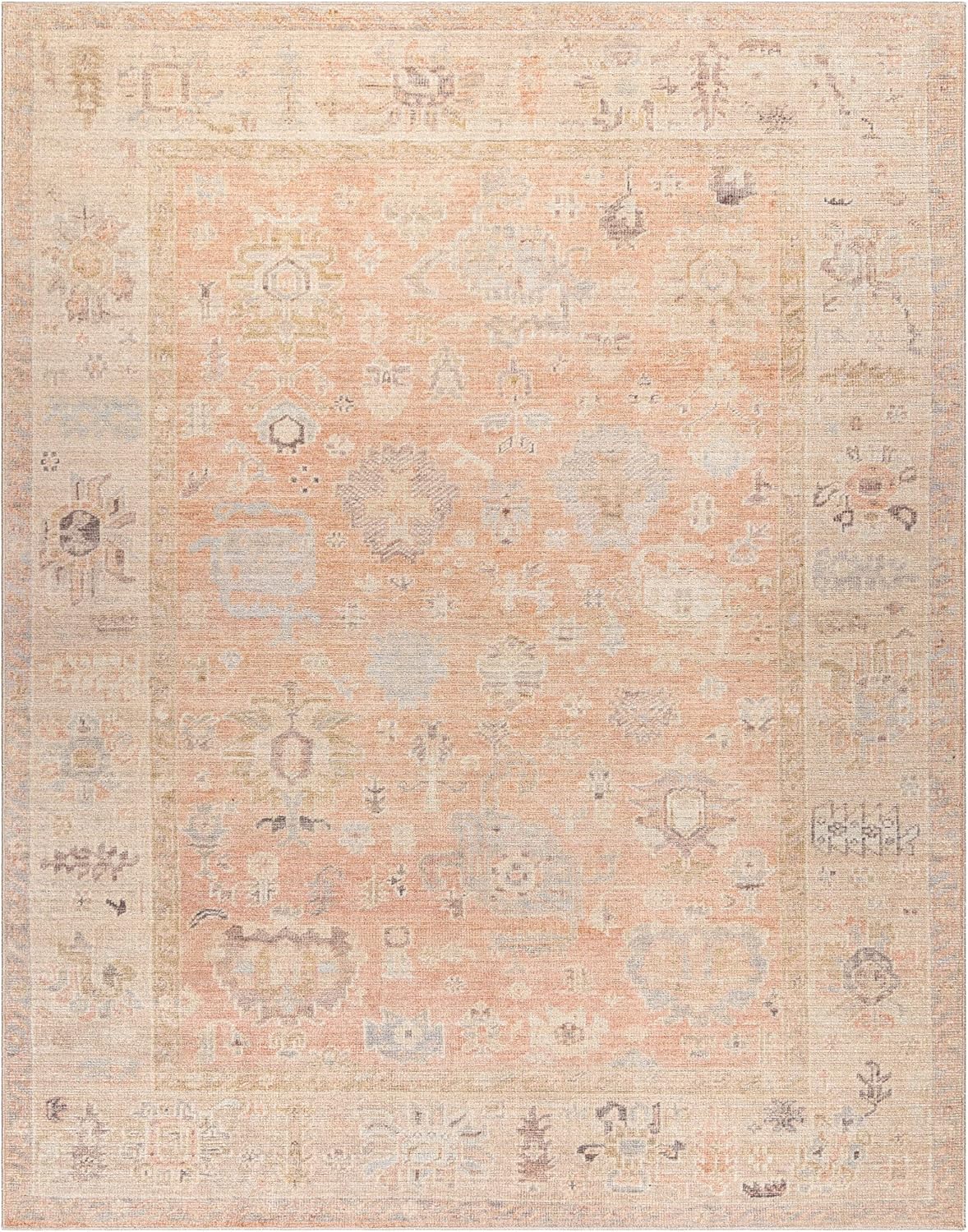 Livabliss x Becki Owens Marlene Vintage Medallion Area Rug, 7'10" x 10', Vintage Pink