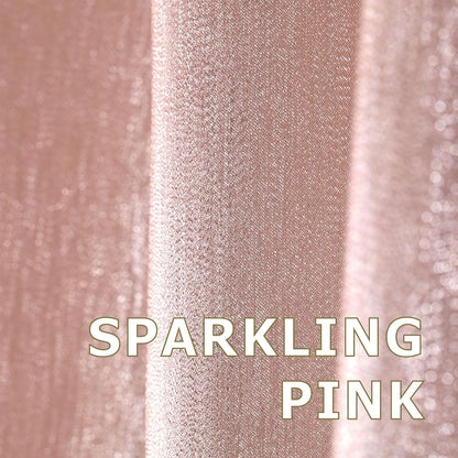 Blush Pink Glitter Shower Curtain: Luxury Elegant Pretty Metallic Shimmery Fabric Curtains for Coquette Girls Bathroom Décor - Fancy Glam Cute Girly Bathroom Accessories & Gift Set for Women - 72x72