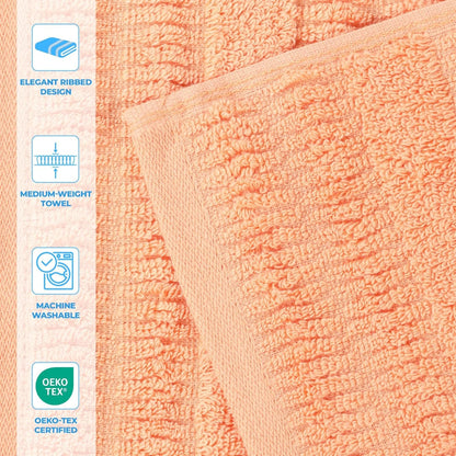 Superior Luxurious Classic Cotton Blend Towels, Set of 2 for Bathroom, Shower, Spa, Hotel, Super Soft, Quick Dry, Ultra Soft Mika Towels, 2 Bath Towel Set, Peach