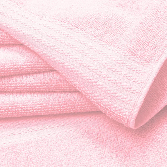 GLAMBURG Premium Cotton 4 Pack Bath Towel Set - 100% Pure Cotton - 4 Bath Towels 27x54 - Ideal for Everyday use - Ultra Soft & Highly Absorbent - Pink