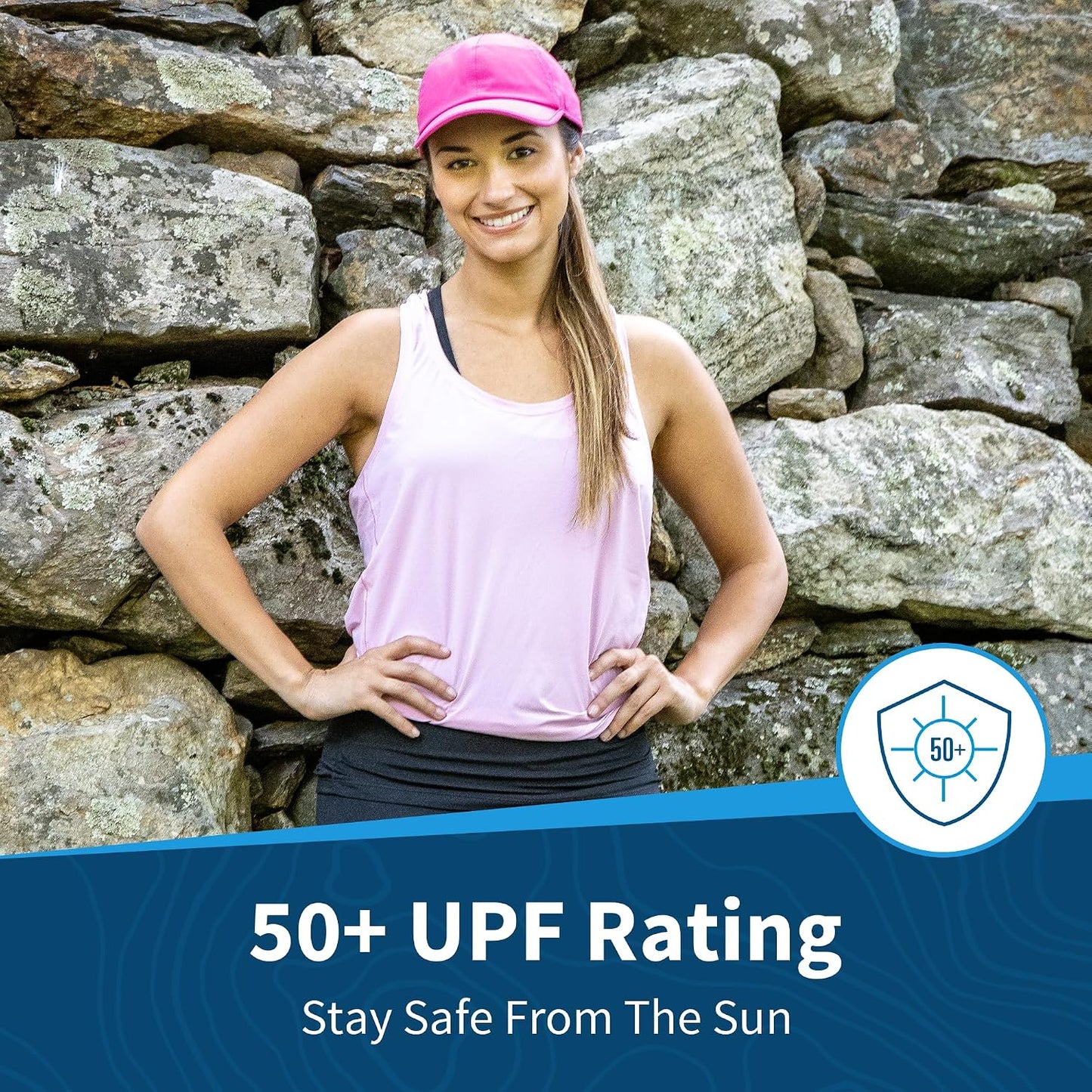 TrailHeads UV Protection Running Hats for Women, 50+ UPF - Summer Hats for Women Baseball Cap - Tennis, Golf, Gym, Workout