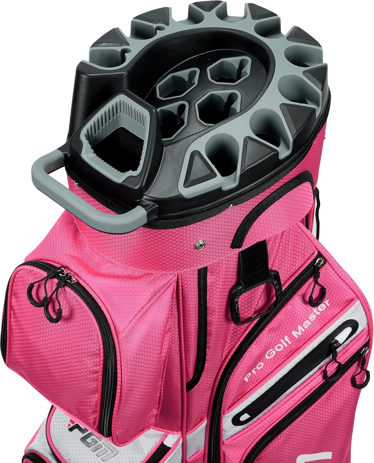 PGM Golf Cart Bag with 14 Way Organizer Divider Top, Premium Cart Bag with Handles and Rain Cover for Men