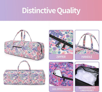 Boulder Bee | Yoga Mat Bag | Large Yoga Mat Carrier with Wet Pocket | Yoga Gifts | Gym Tote Bag for Women