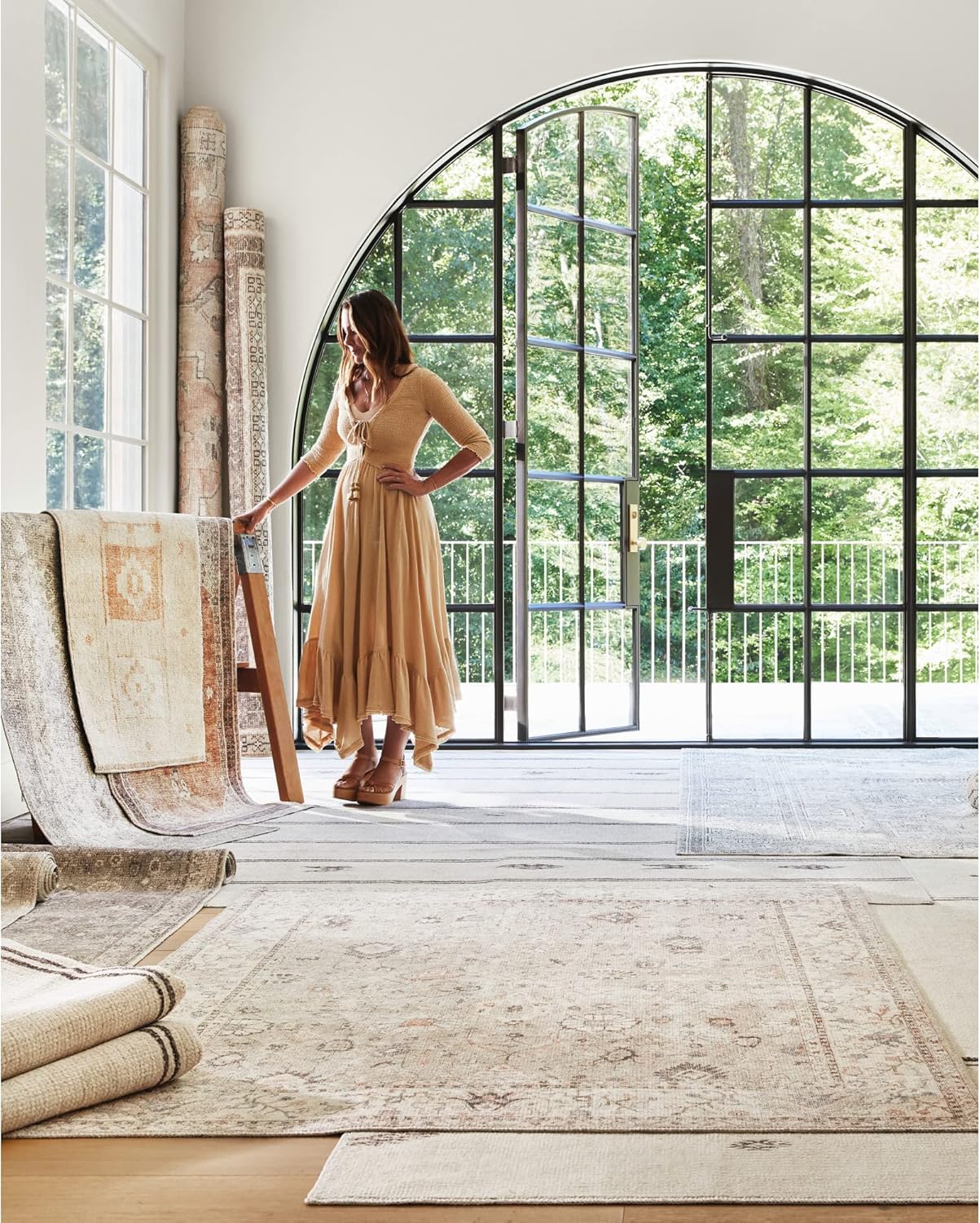 Livabliss x Becki Owens Luca Vintage Area Rug, 3'11" x 5'7", Dusty Pink, (4' x 6')