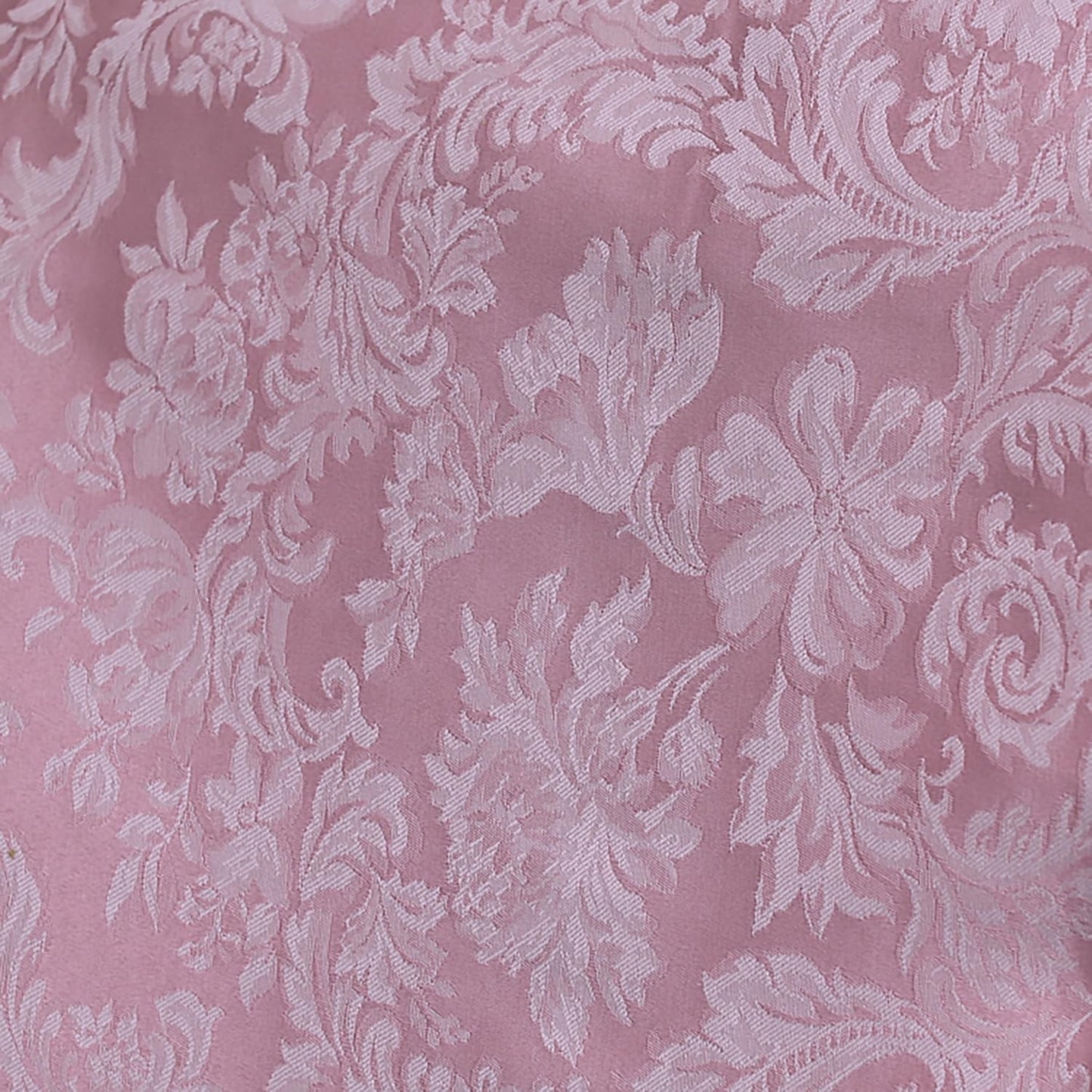Ultimate Textile Miranda 60 x 120-Inch Rectangular Damask Tablecloth English Rose Pink