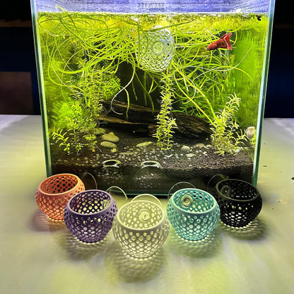 CTWPets Betta Bulb Hide | Betta Rest Fish Tank Ornament | Aquarium Cave with Suction Cup for Small Fish Tank, Betta Habitat, Shrimp Hideout, Aquatic Decor (Bubblegum Pink)