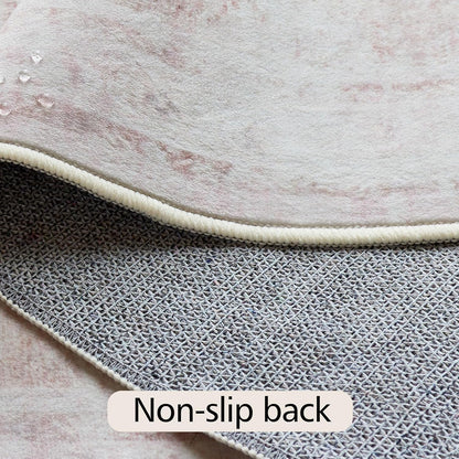 LAISE 5x7 ft Area Rug Pink – Boho Indoor Rug, Machine Washable, Non-Slip, Low Pile Rug for Living Room, Bedroom, Dining, Home Office
