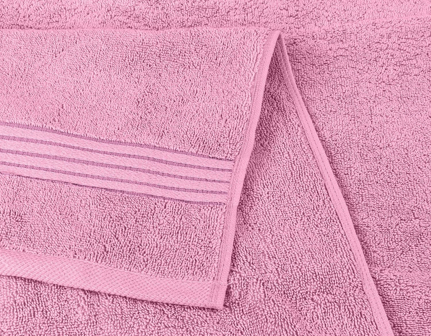 Utopia Towels 8 Piece Premium Towel Set, 2 Bath, 2 Hand, and 4 Washcloths, 100% Ring Spun Cotton, Highly Absorbent Towels for Bathroom, Sports, and Hotel, Pink
