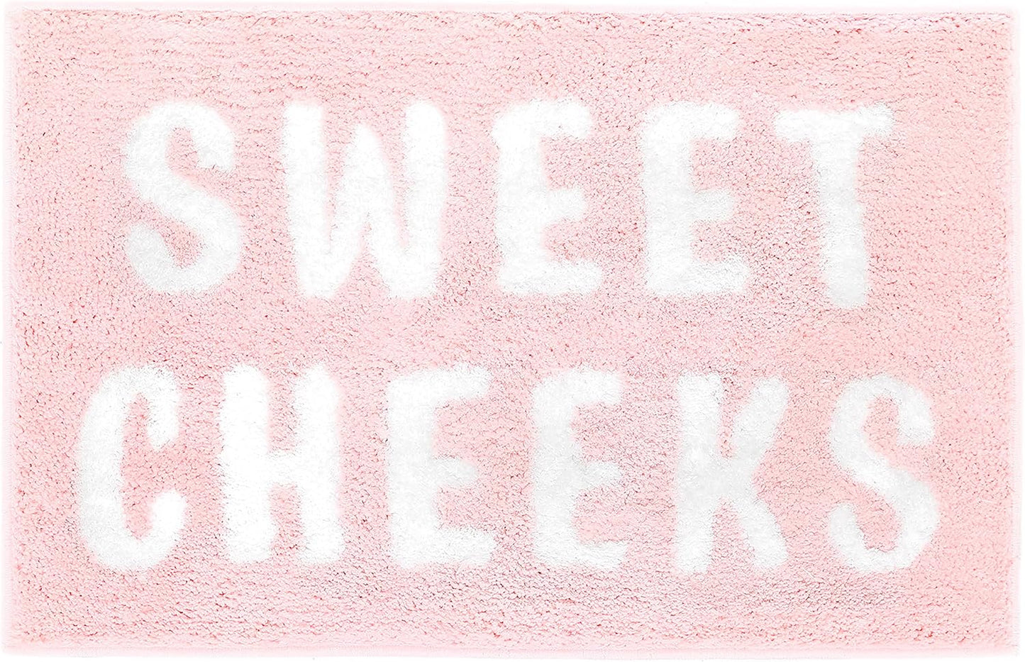 Ohocut Sweet Cheeks Bath Mat for Tub, Cute Pink Bath Mats Non Slip, Blush Pink Bathroom Decor, Anti Slip Microfiber Bath Rugs, Funny Bath Rugs, 24"x16"
