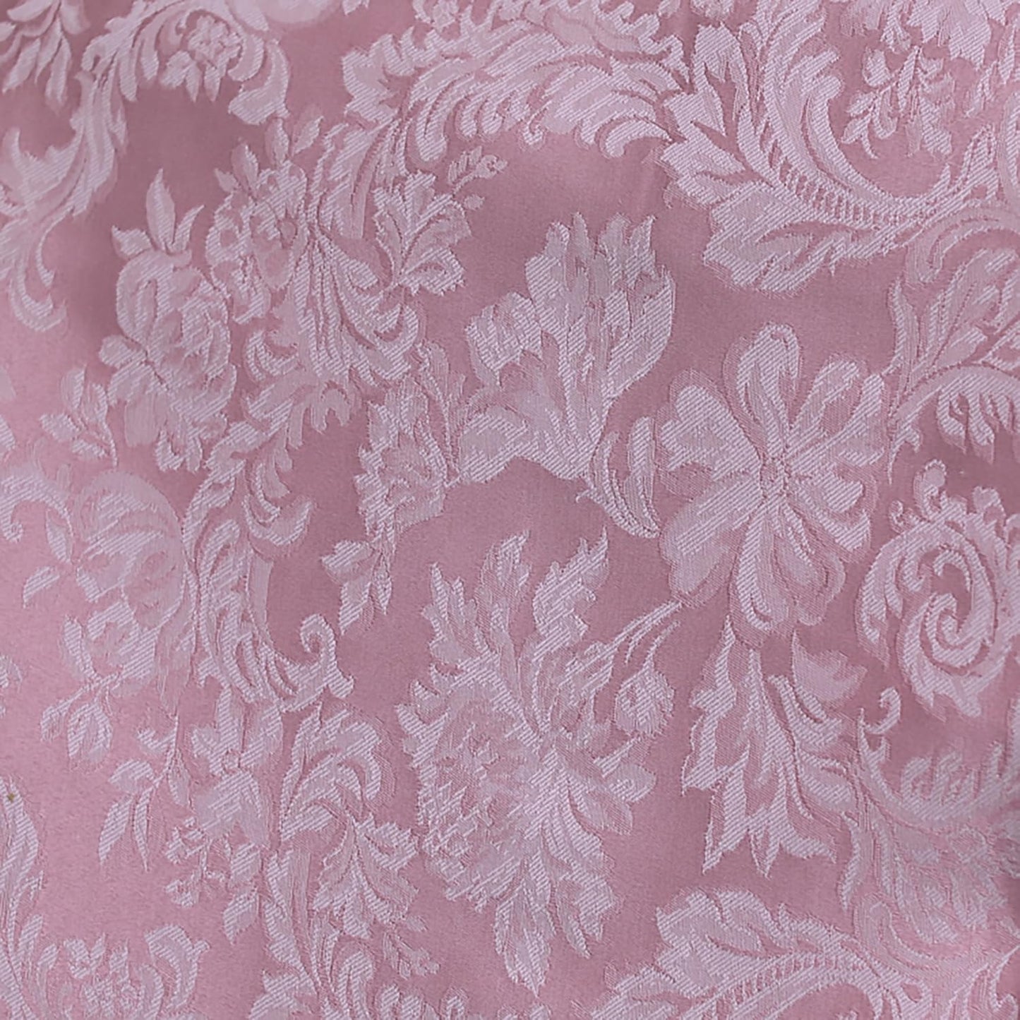 Ultimate Textile Miranda 60-Inch Round Damask Tablecloth - Fits Tables Smaller Than 60-Inches in Diameter, English Rose Pink
