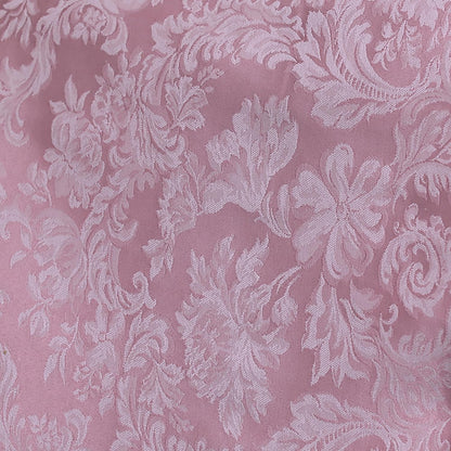 Ultimate Textile Miranda 60-Inch Round Damask Tablecloth - Fits Tables Smaller Than 60-Inches in Diameter, English Rose Pink