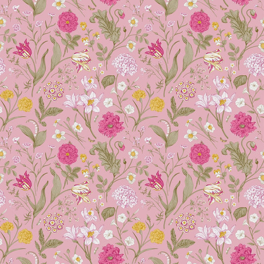 VEELIKE Cottage Pink Floral Wallpaper Vintage Pink Floral Peel and Stick Wallpaper for Girls Bedroom Nursery 17.7''x118'' Self Adhesive Removable Boho Girly Contact Paper for Cabinets Drawers Wall