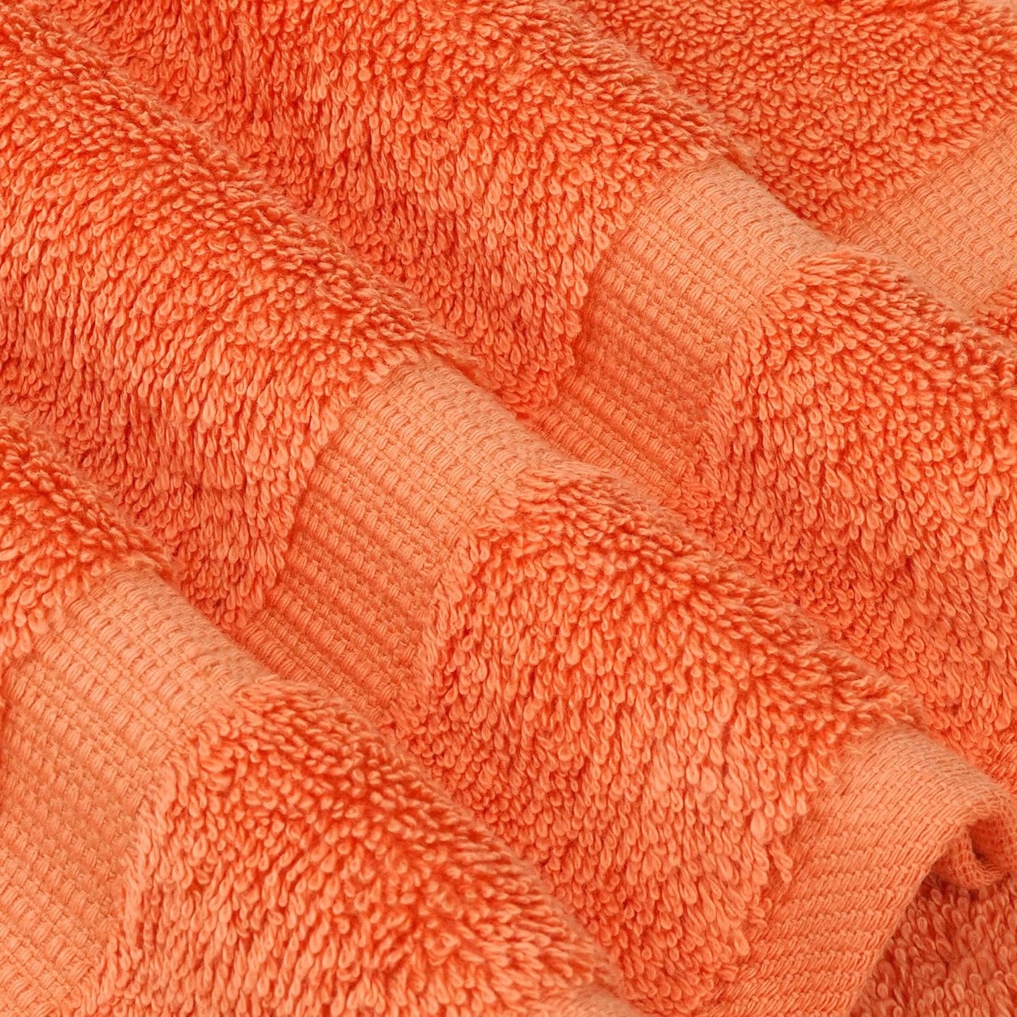 Chakir Turkish Linens 6 Piece Towels Set, 100% Cotton Luxury Turkish Towels for Bathroom, Soft Absorbent Bath Towel Set with 2 Bath Towels 2 Hand Towels 2 Washcloths, Coral