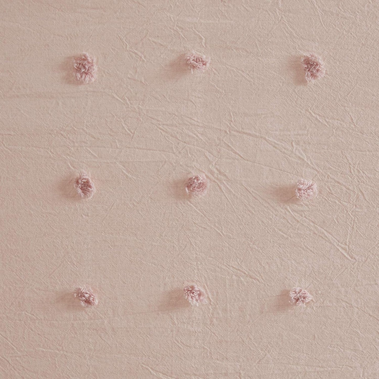 Urban Habitat UH70-2242 Brooklyn Cotton Fabric Shower Curtain Jacquard Pom Machine Washable Shabby Chic Modern Home Bathroom Décor Bathtub Privacy Screen, 70" x 72", Pink