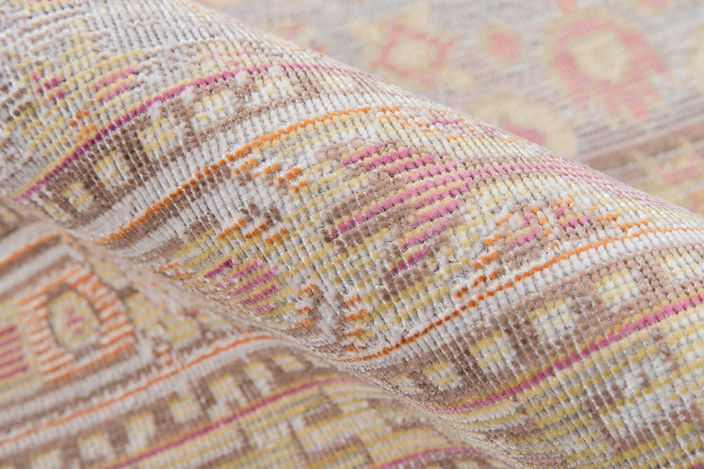 Momeni Rugs ISABEISA-7PNK4060 Isabella Traditional Geometric Flat Weave Area Rug, 4'0" x 6'0", Pink
