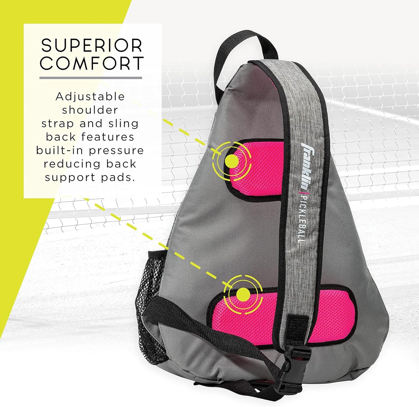 Franklin Sports Pickleball Bags - Sling Bag Backpack for Gear + Equipment - Men + Women - Holds Paddles, Balls + Accessories