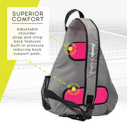 Franklin Sports Pickleball Bags - Sling Bag Backpack for Gear + Equipment - Men + Women - Holds Paddles, Balls + Accessories