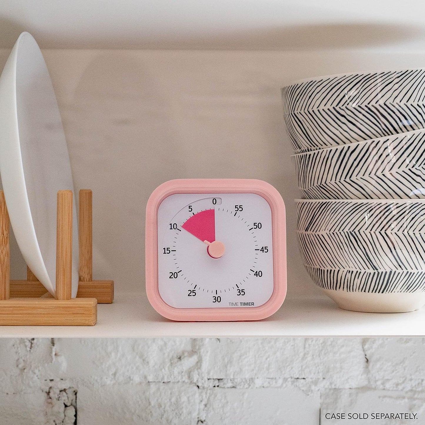 TIME TIMER MOD – 60-Minute Visual Timer, Homeschool Supplies Study Tool, Timer for Office and Meetings with Silent Operation (Peony Pink)
