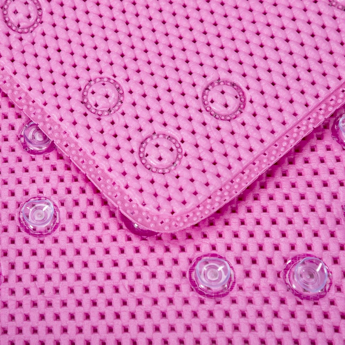 Bathtub Mat Non Slip 36” X 17” Pink Shower Mat Soft Foam Bath Mats for Bathroom Tub, Bathtub Mat with Drain Holes, Suction Cups, Shower Mat Non Slip