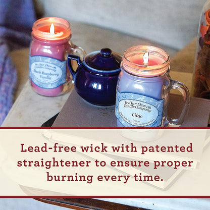 Our Own Candle Company, Fresh Peach Scented Mason Jar Candle, 100 Hour Burn Time, 13 Ounces