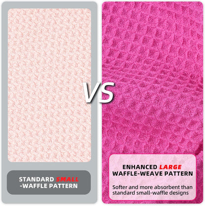 Mile High Life Premium Waffle-Weave Golf Towel | 16" X 24" | Extra Absorbent & Quick-Dry | Ultra-Soft Microfiber | Carabiner Clip | Multi-Color Options | Golf Accessory for Men & Women, Pink C