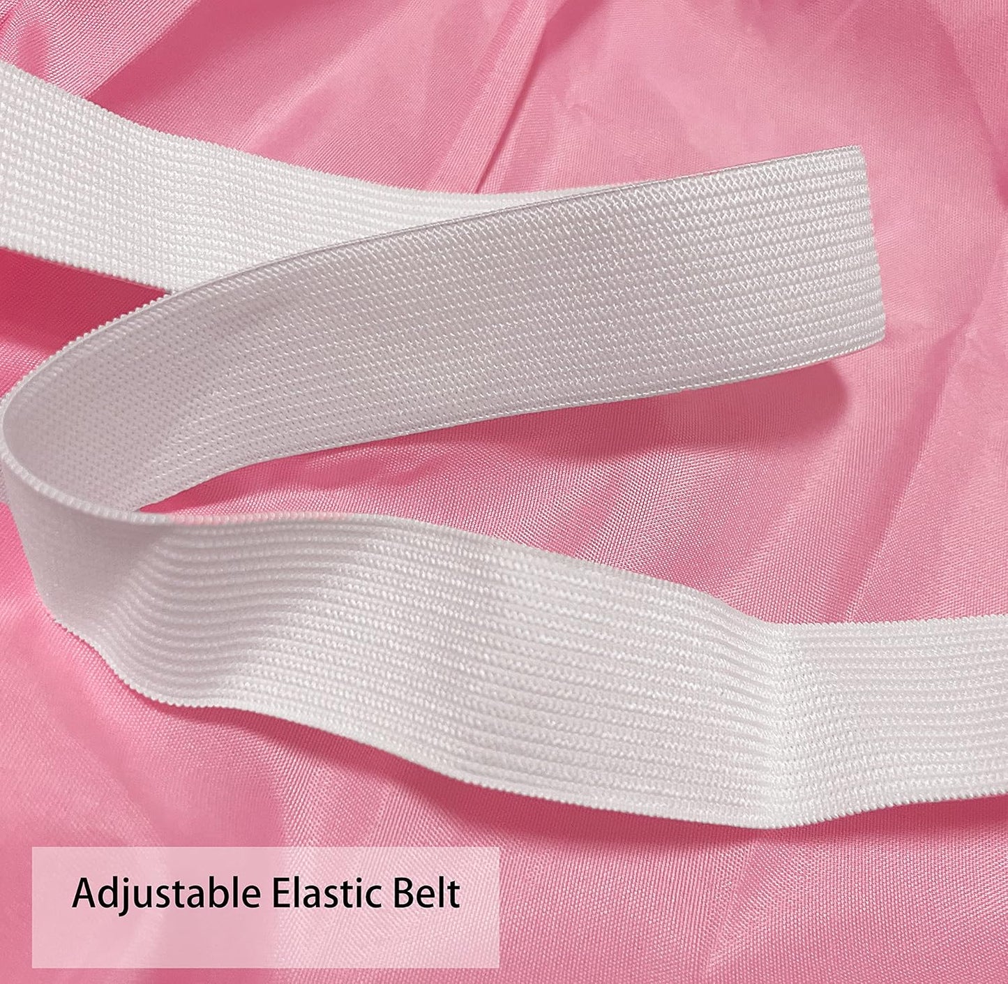 iMaylex Wrap Round Brushed Polyester Microfiber Bed Skirt with Adjustable Elastic Belt, Pleated Dust Ruffle with 16 Inch Drop, Bed Frame Cover, Easy Fit and Care, Pink, King