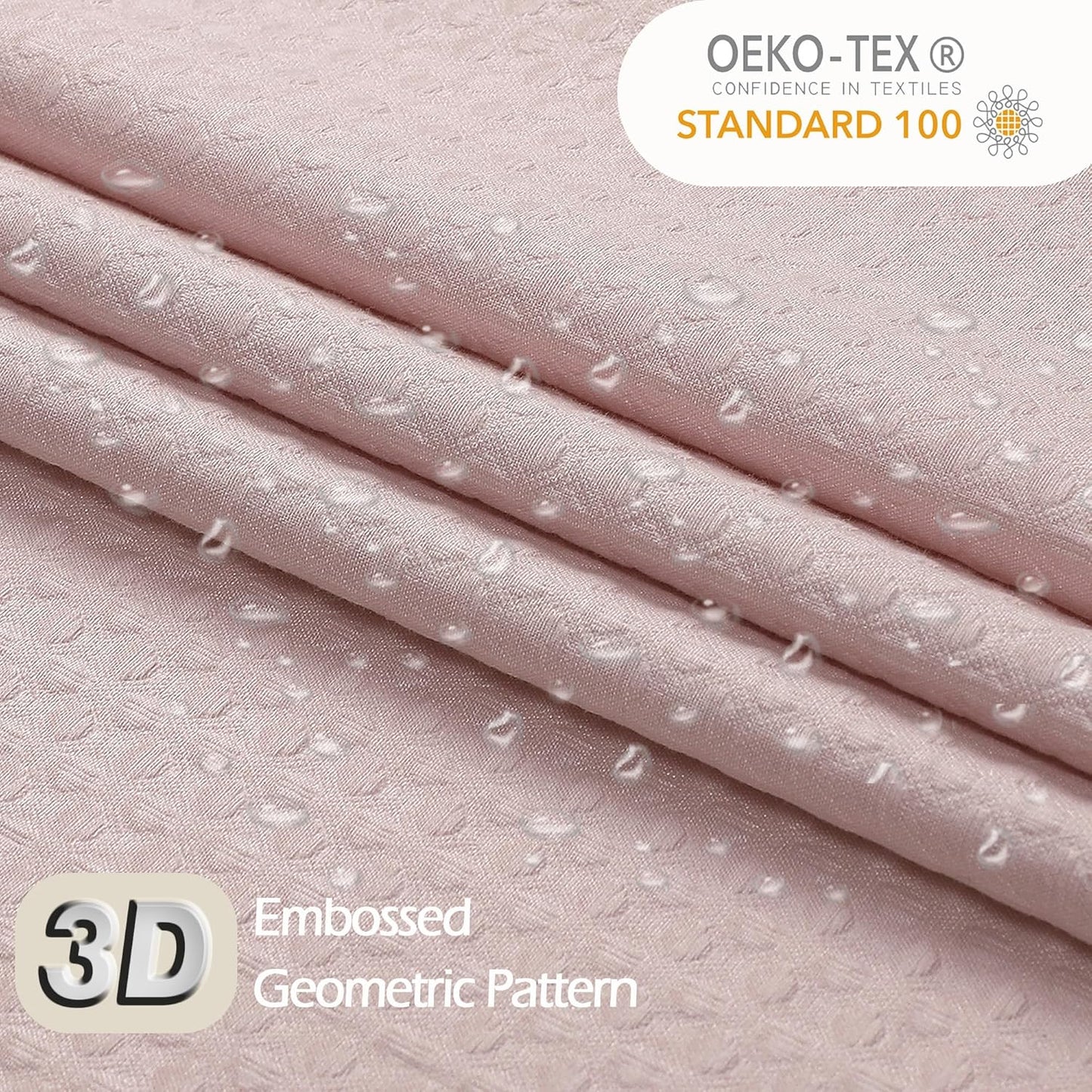 Pink Stall Shower Curtain 36 x 72 Inch, Textured Soft Fabric Waffle Narrow Size Modern Shower Small Curtain for Bathroom Hotel, Machine Washable, Water Resistant, 36Wx72L Inches