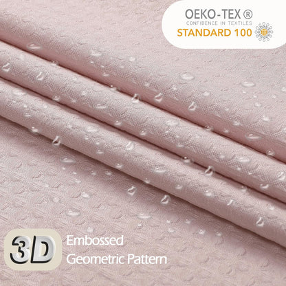 Pink Stall Shower Curtain 36 x 72 Inch, Textured Soft Fabric Waffle Narrow Size Modern Shower Small Curtain for Bathroom Hotel, Machine Washable, Water Resistant, 36Wx72L Inches